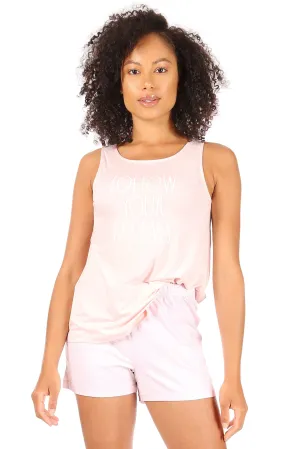 Women's "FOLLOW YOUR DREAMS" Tank and Short Pajama Set