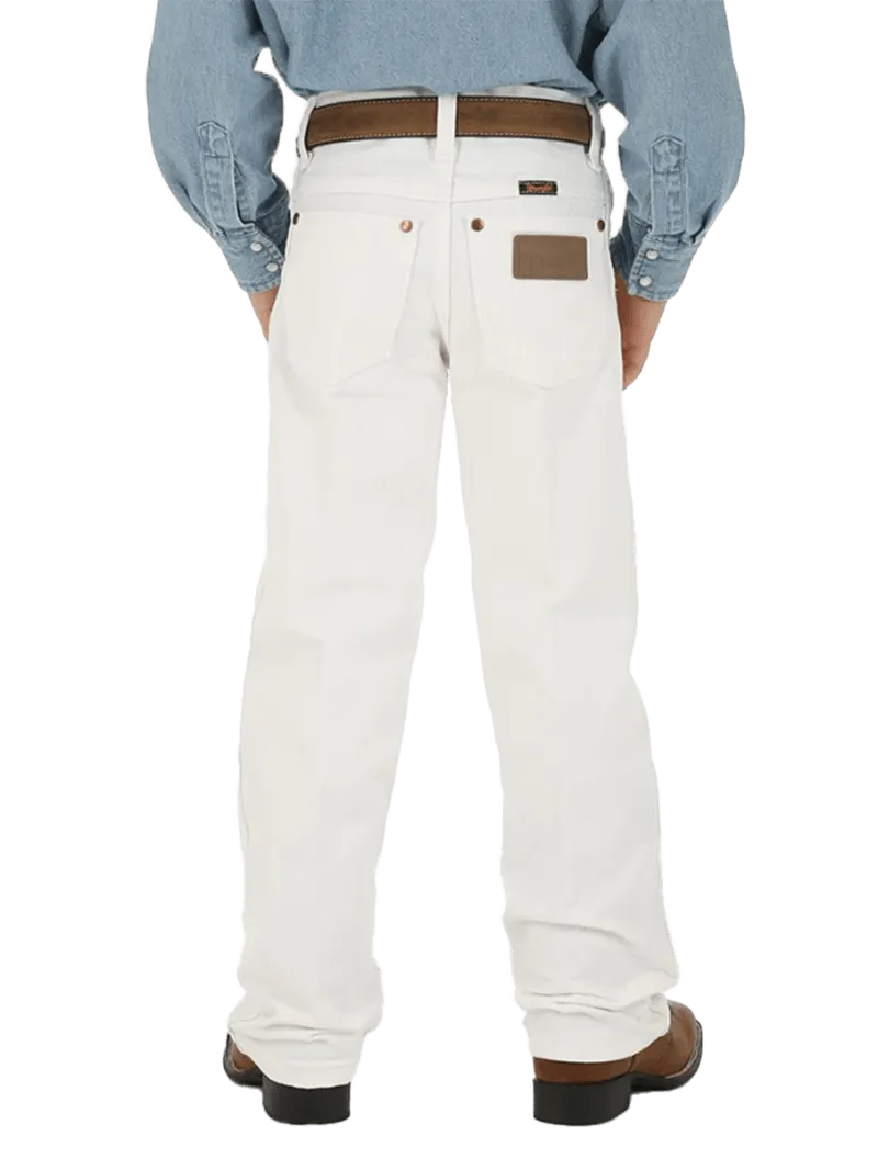 Wrangler Boy's White Pro Rodeo Cowboy Cut Original Fit Jeans